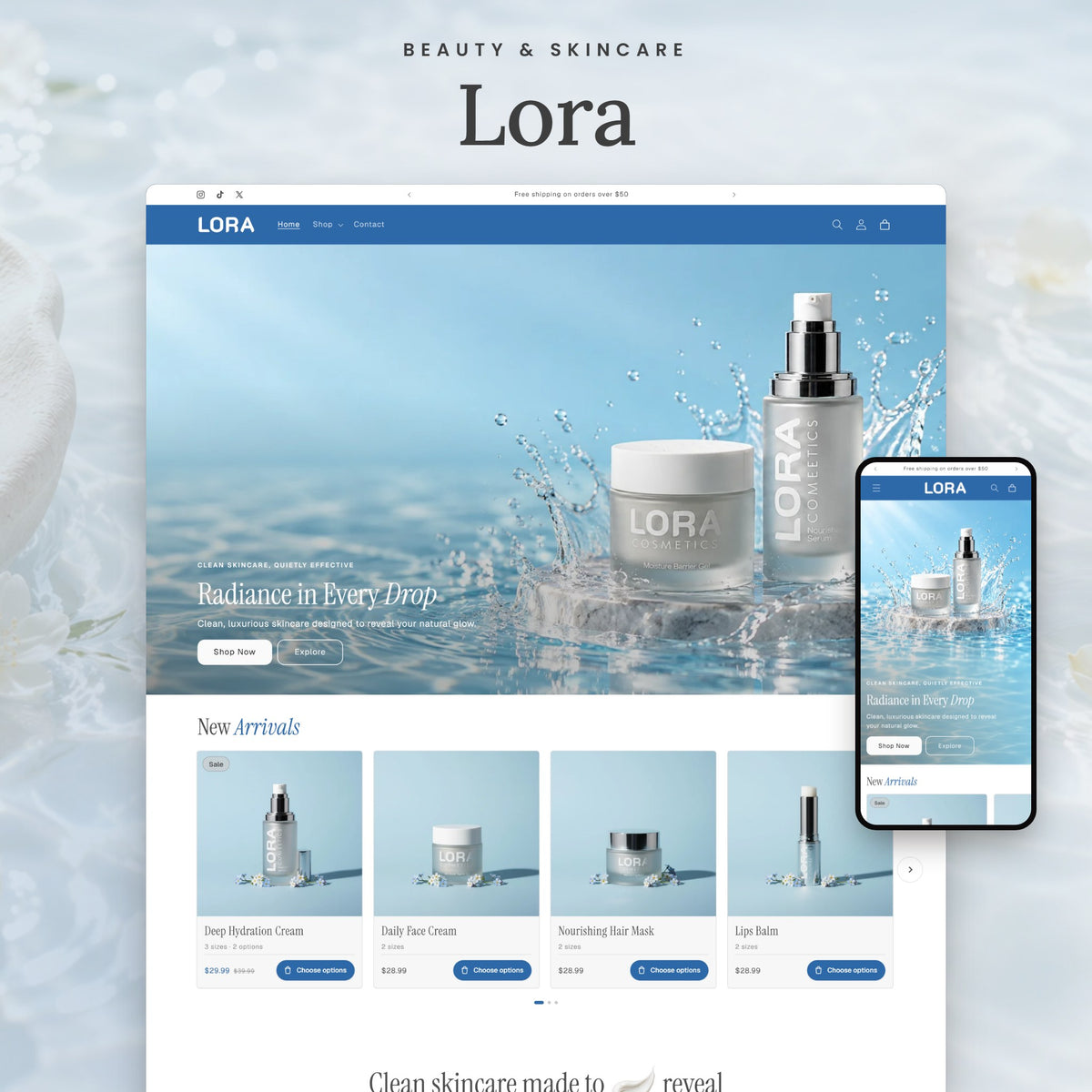 Lora Shopify theme - slide 1