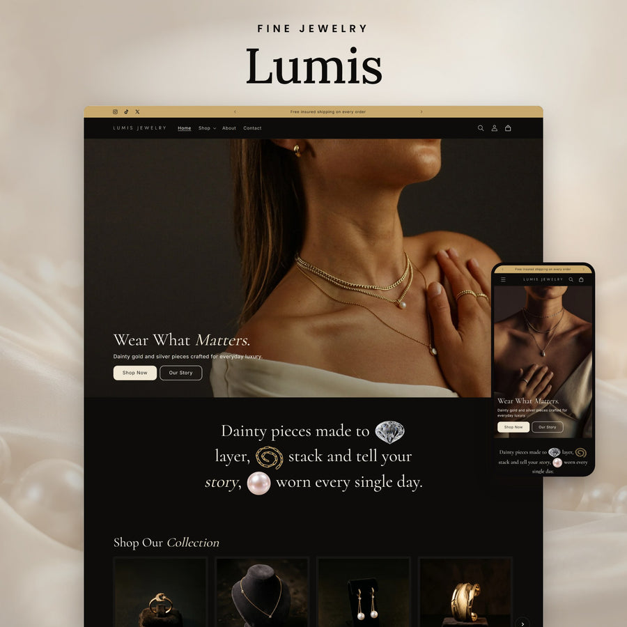Lumis Shopify theme - slide 1