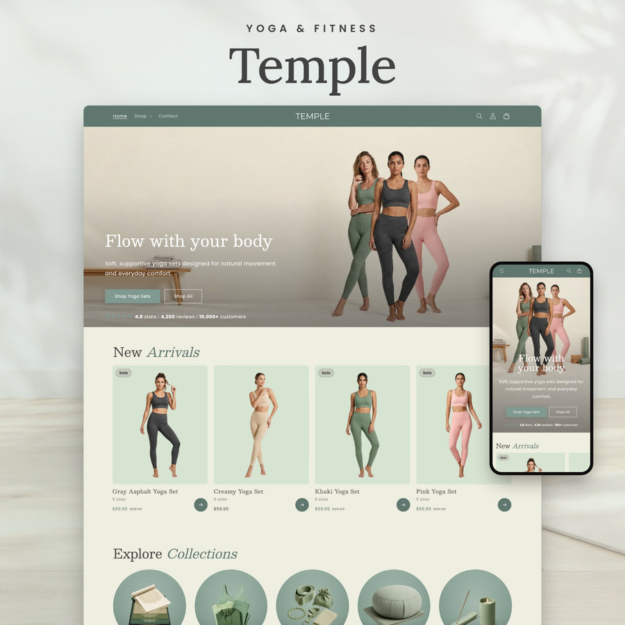 Temple Shopify theme - slide 1