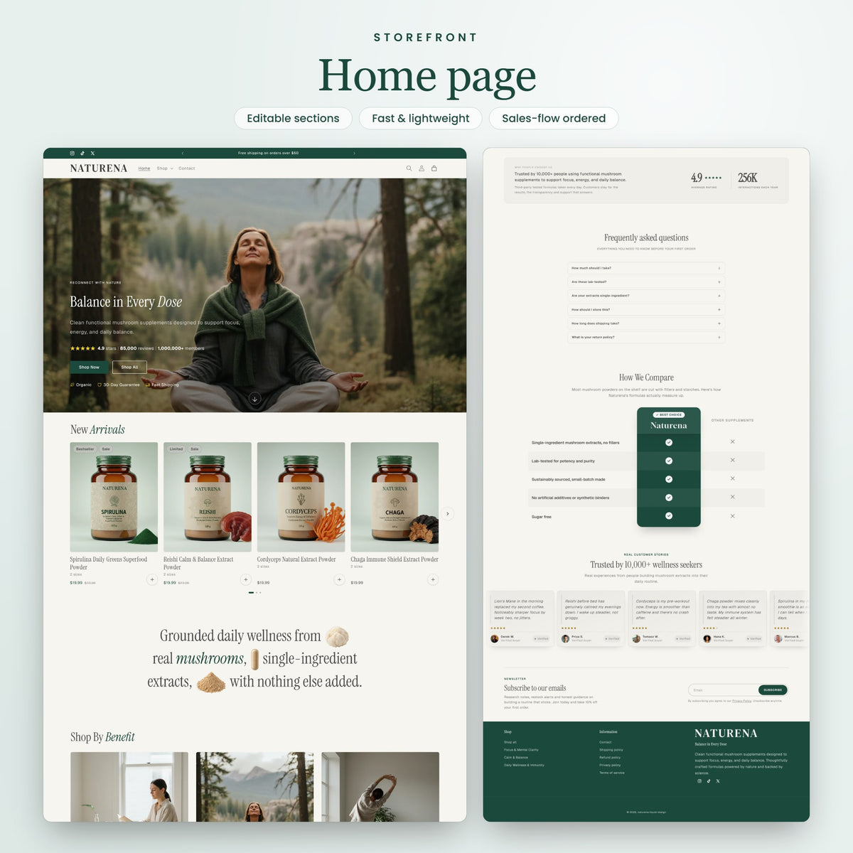 Naturena Shopify theme - slide 2