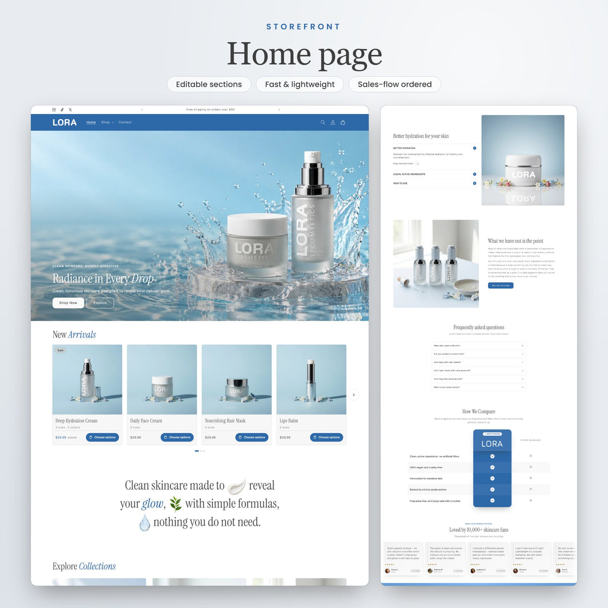 Lora Shopify theme - slide 2