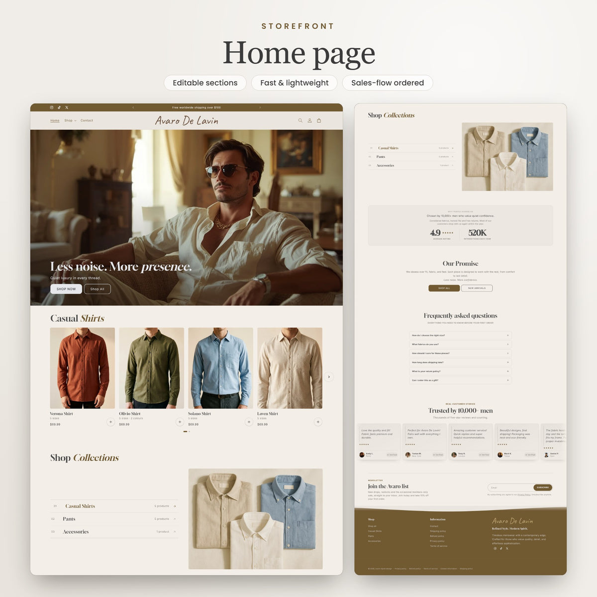 Avaro Shopify theme - slide 2
