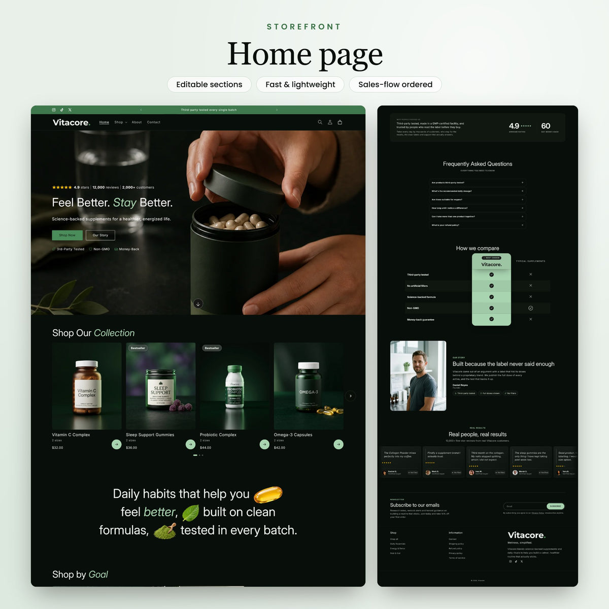 Vitacore Shopify theme - slide 2