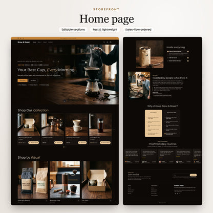 Brew & Roast Shopify theme - slide 2
