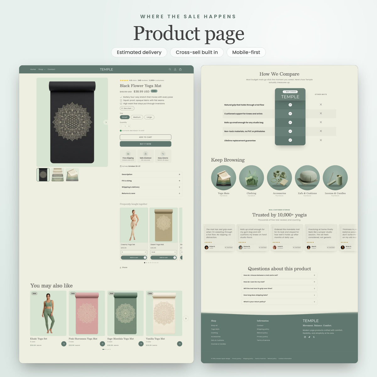 Temple Shopify theme - slide 3
