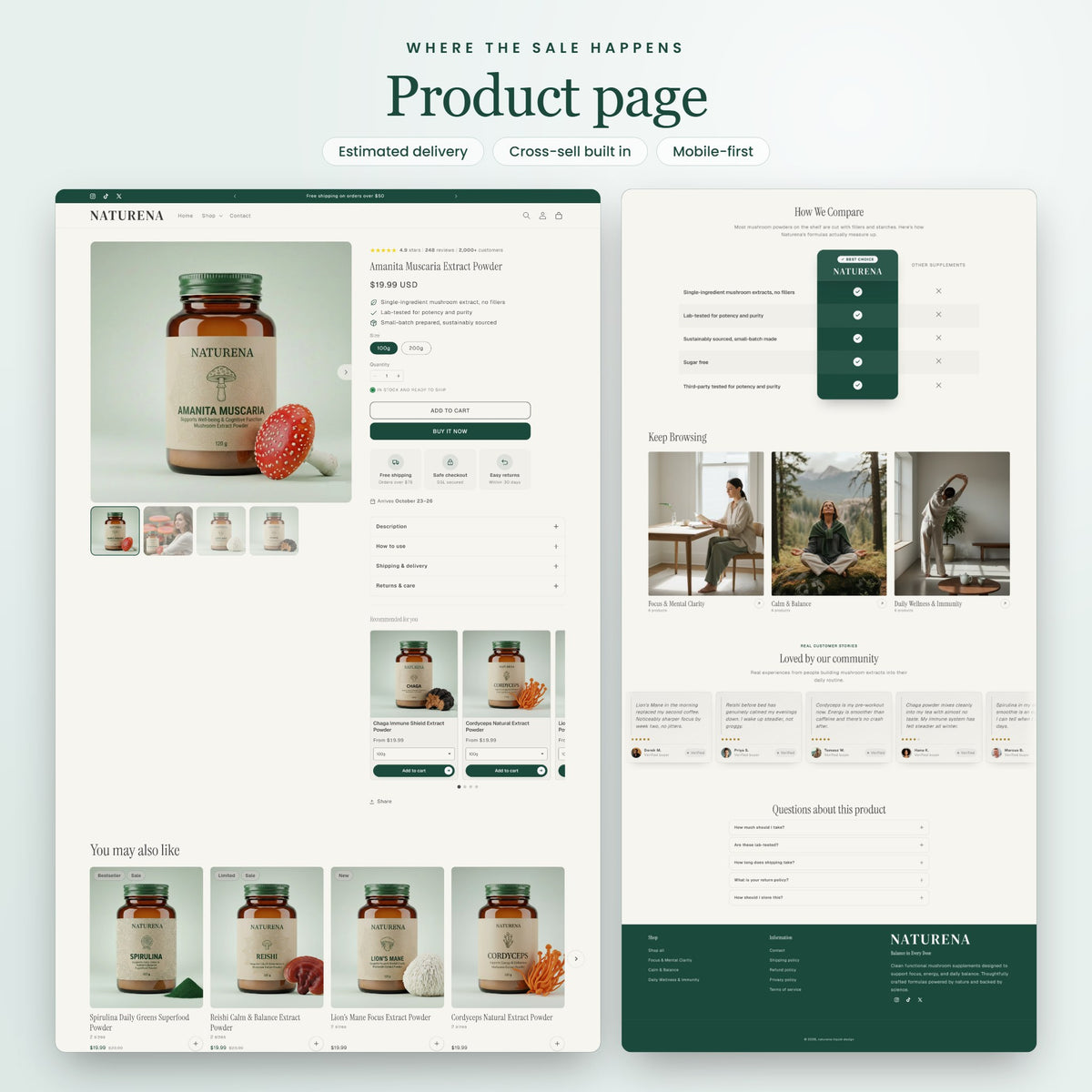 Naturena Shopify theme - slide 3