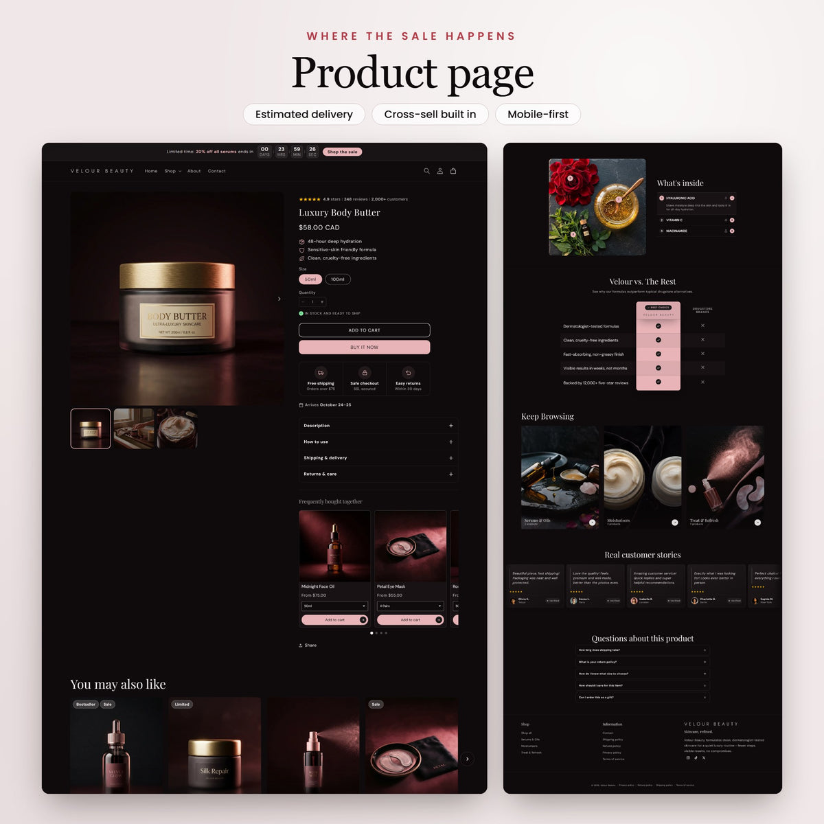 Velour Beauty Shopify theme - slide 3