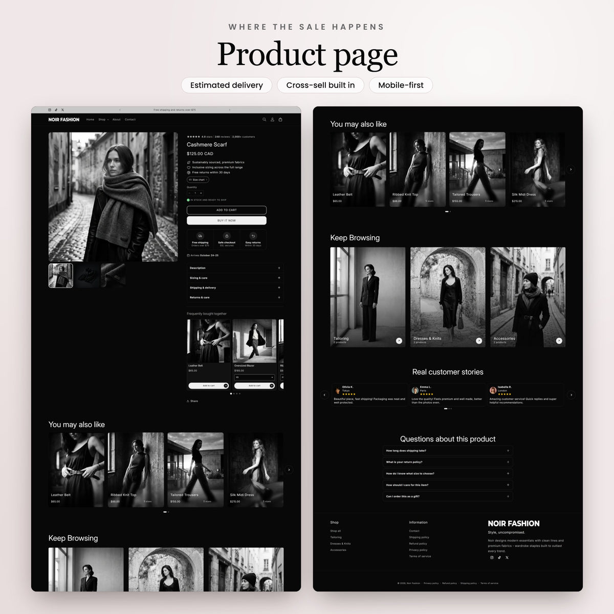 Noir Shopify theme - slide 3