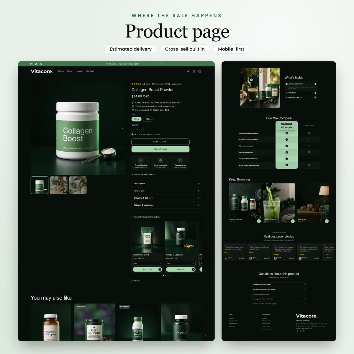 Vitacore Shopify theme - slide 3