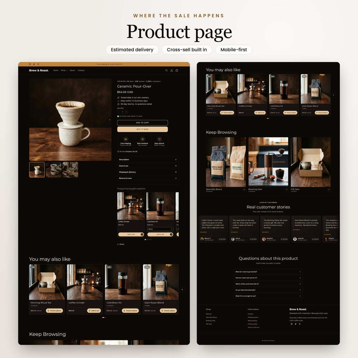 Brew & Roast Shopify theme - slide 3