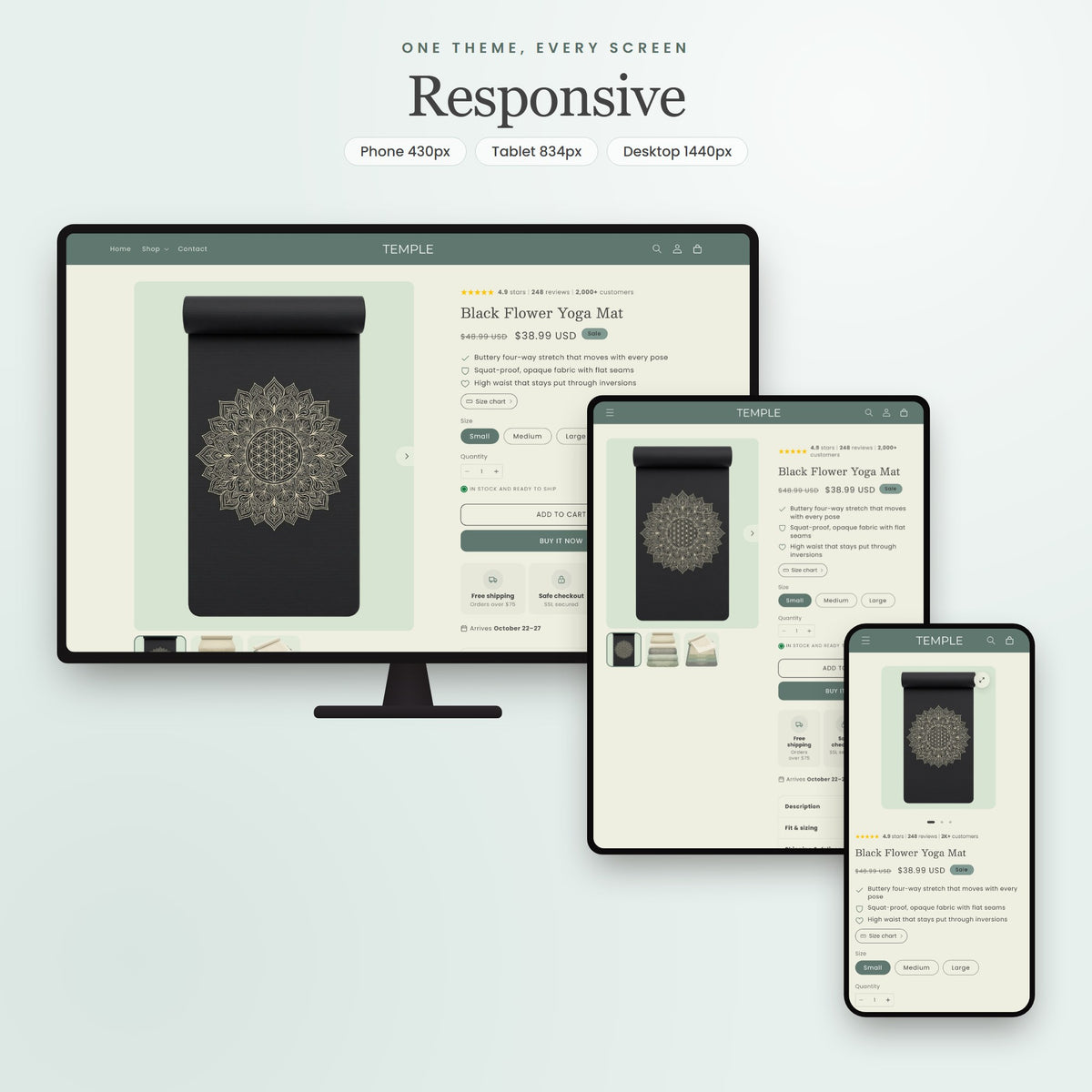 Temple Shopify theme - slide 4
