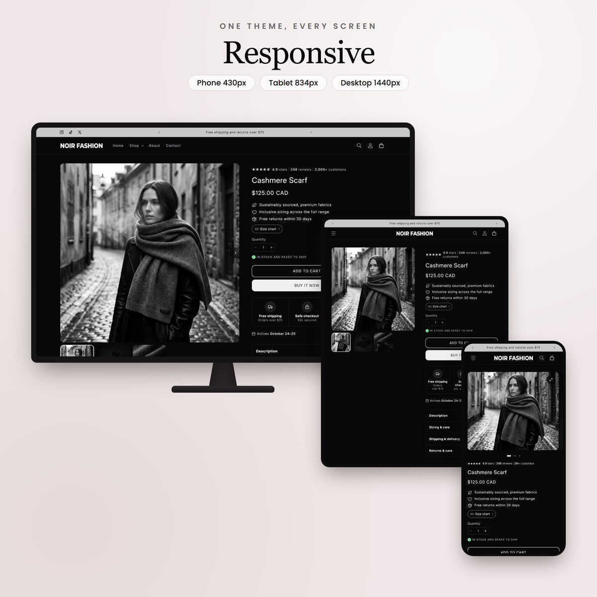 Noir Shopify theme - slide 4