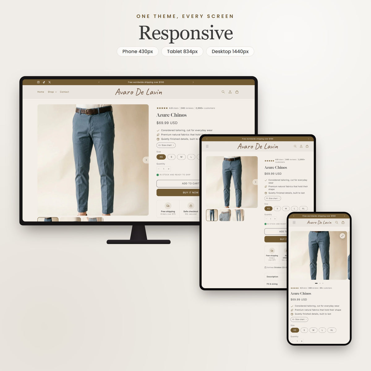 Avaro Shopify theme - slide 4