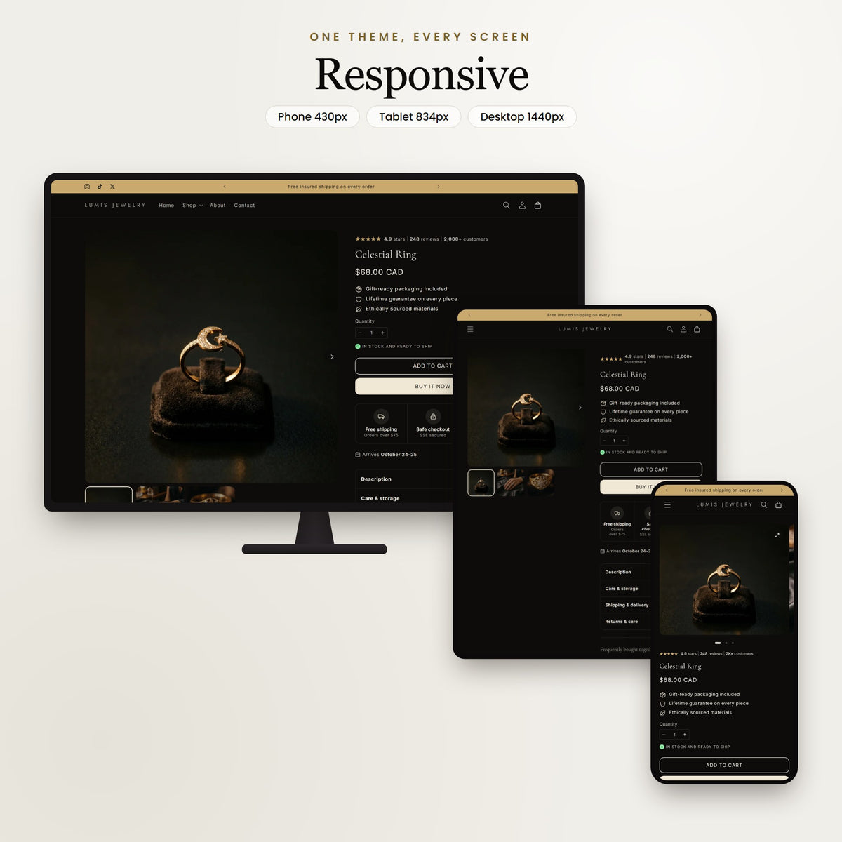 Lumis Shopify theme - slide 4