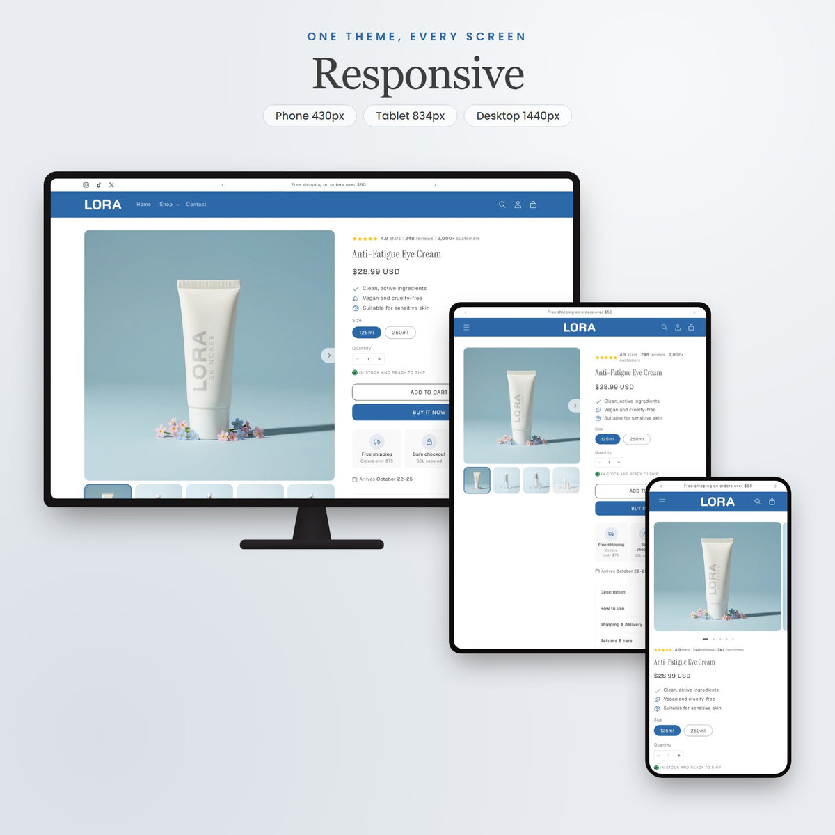 Lora Shopify theme - slide 4