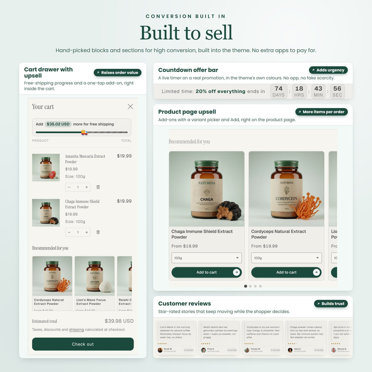 Naturena Shopify theme - slide 5
