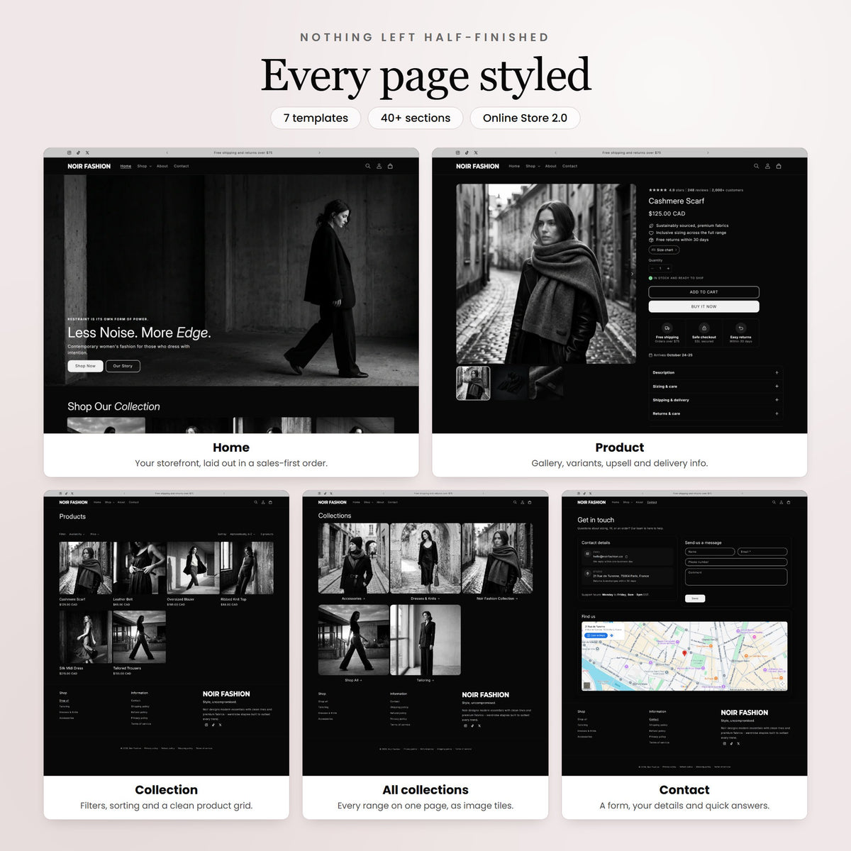 Noir Shopify theme - slide 7