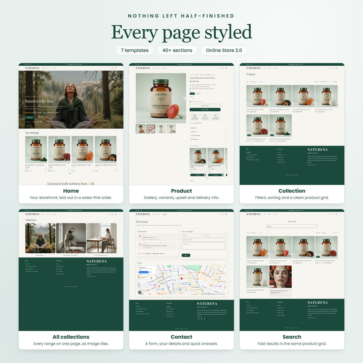 Naturena Shopify theme - slide 7
