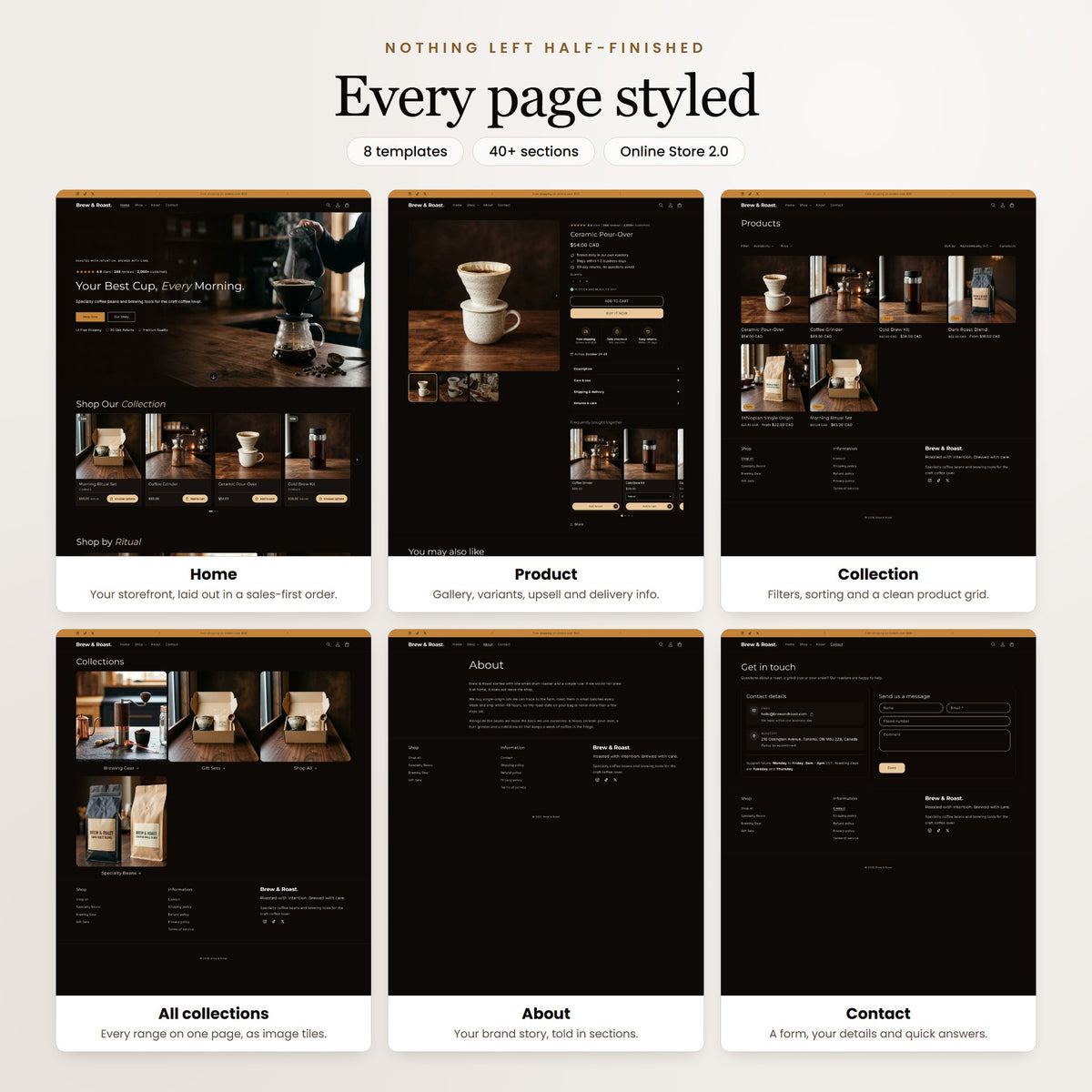 Brew & Roast Shopify theme - slide 7