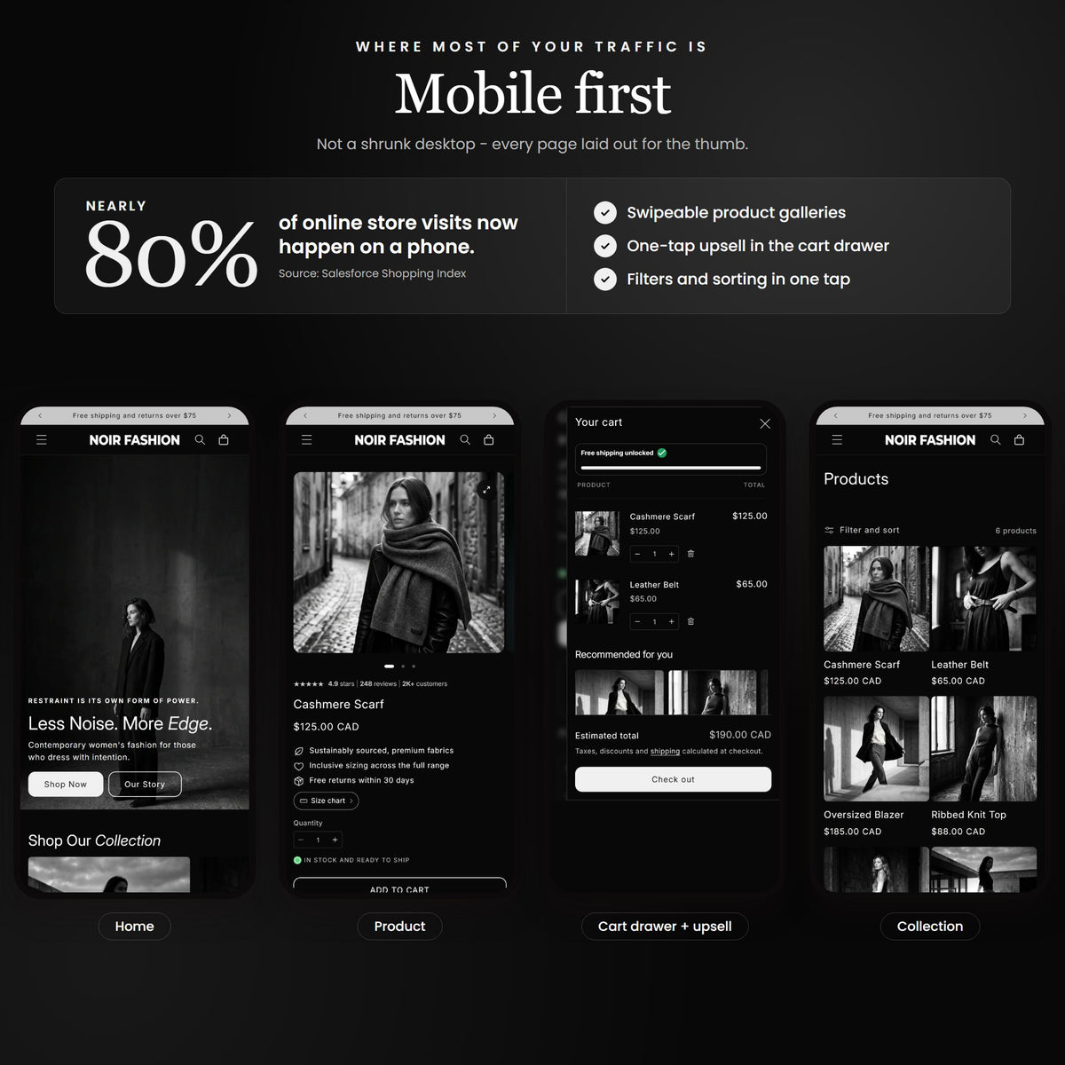 Noir Shopify theme - slide 8