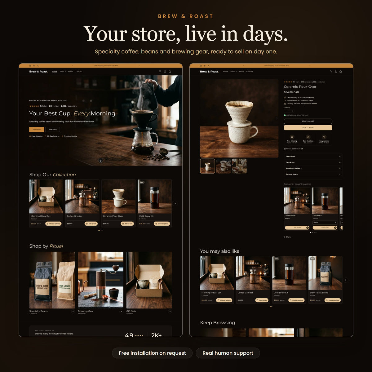 Brew & Roast Shopify theme - slide 11