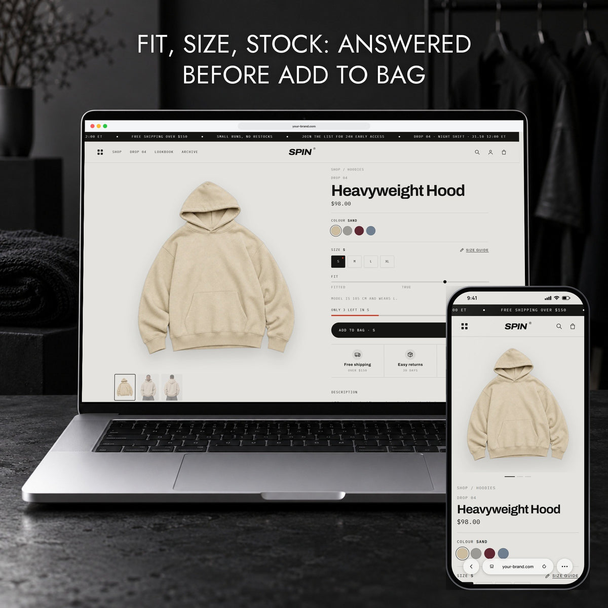 Spin Shopify theme - product page